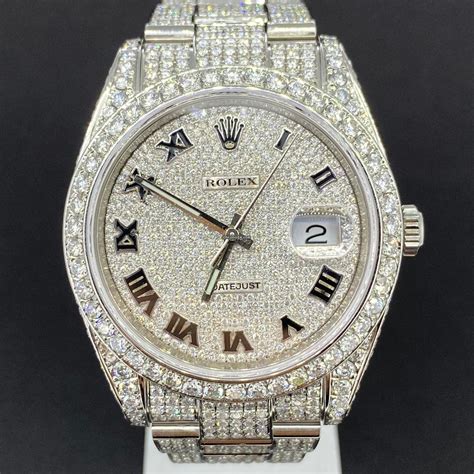 rolex ice replica|rolex datejust iced out 41mm.